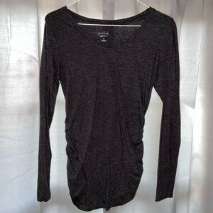 SIMPLE CUTE RUCHED LONG SLEEVE
